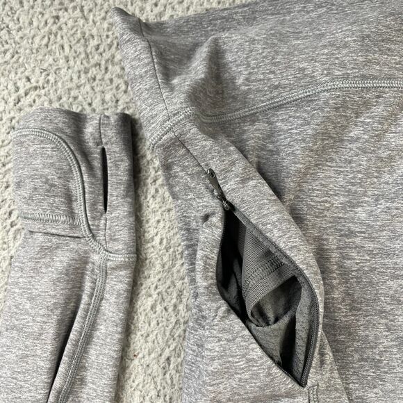 Lululemon Think Fast Shirt Womens 10 Pullover 1/2 Zip Performance Top Thumbholes - Picture 6 of 12
